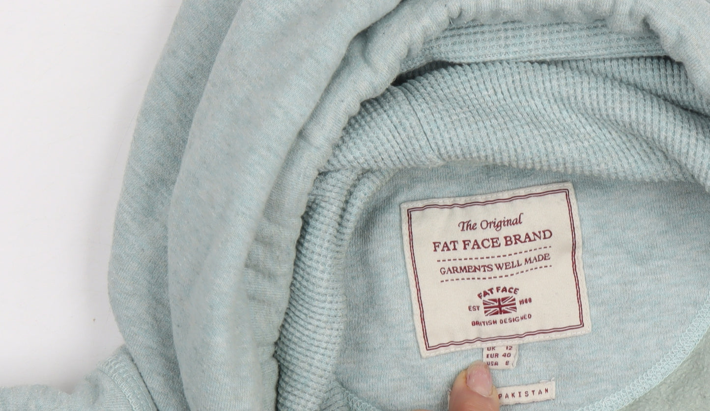 Fat Face Women's Green Pullover Hoodie Size 12