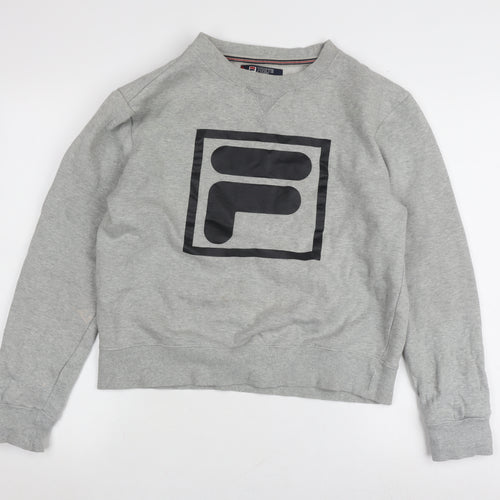 Fila Men's Grey Logo Sweatshirt Size L