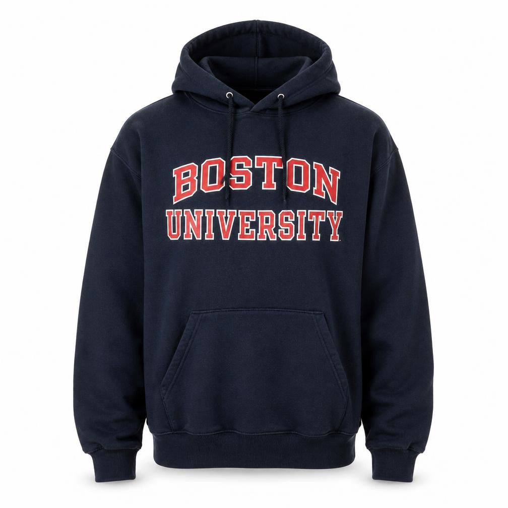 Front view of Champion Men's Black Medium Pullover Hoodie
