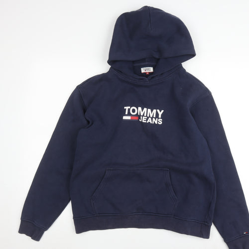 Tommy Jeans Men’s Blue Pullover Hoodie - Medium
