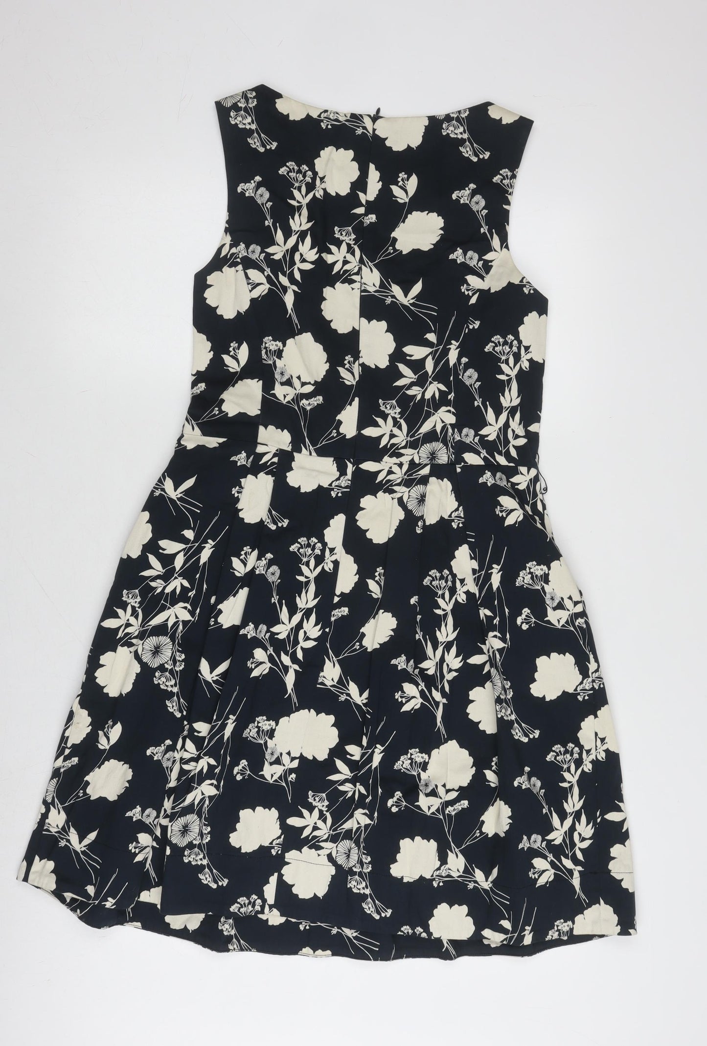 Cue Women's Black Floral Dress Size 12 Sleeveless Casual