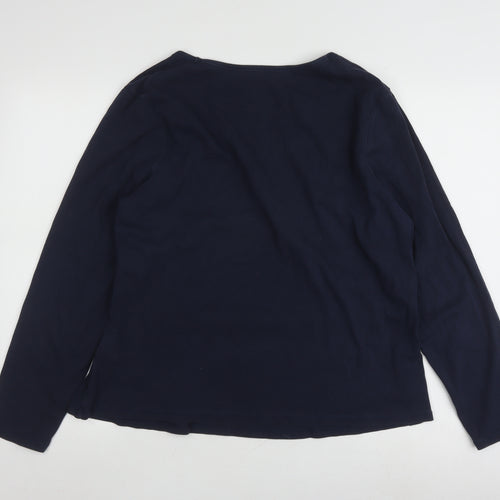 Boden Women's Blue Long Sleeve T-Shirt Size 10