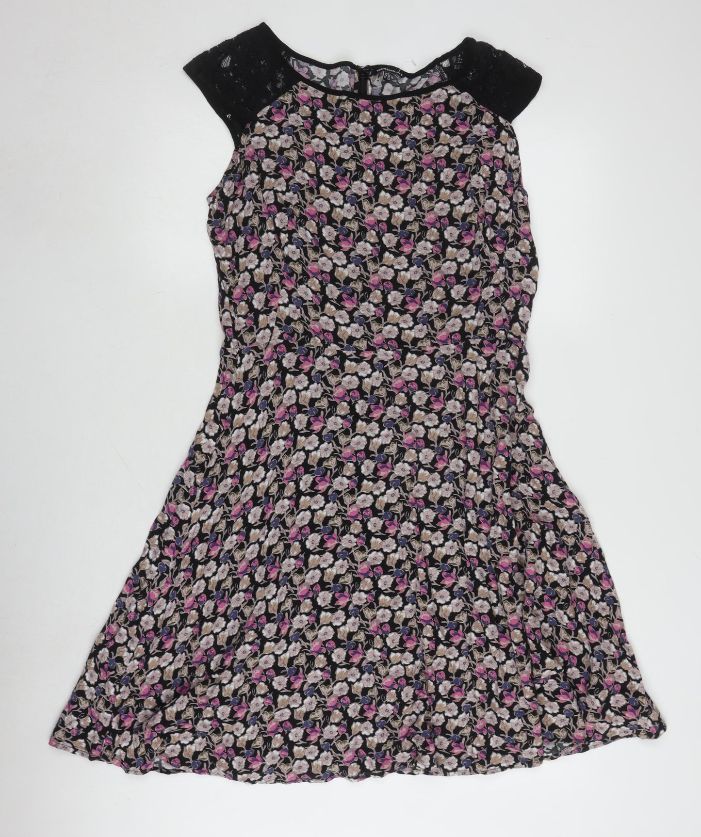 Warehouse Women's Multicoloured Floral A-Line Dress 16