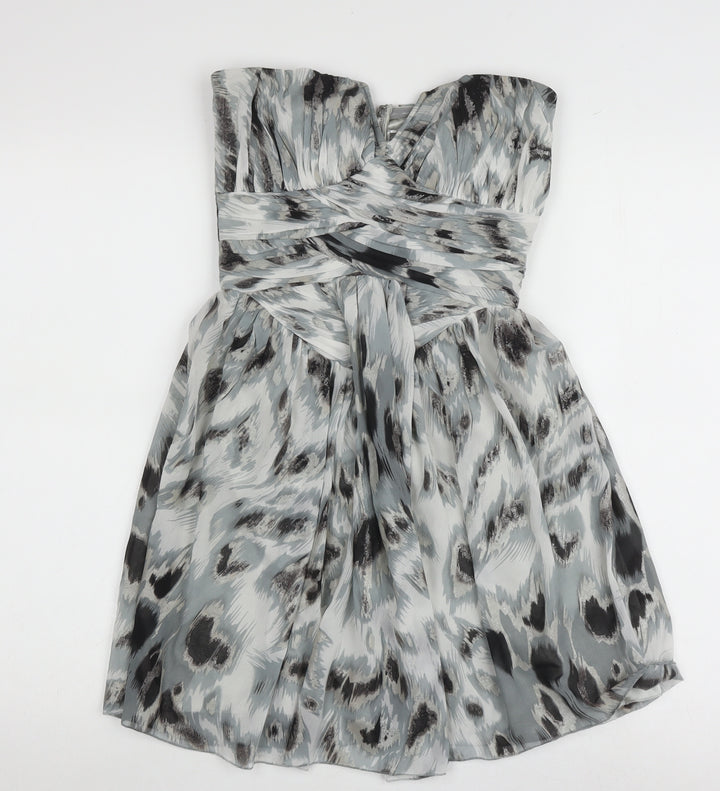 Lipsy Women's Multicoloured Animal Print A-Line Dress, Size 6