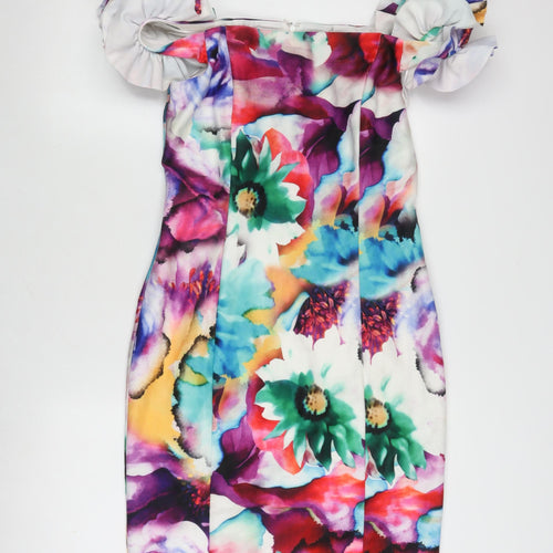Gina Bacconi Women's Multicoloured Floral Bodycon Dress