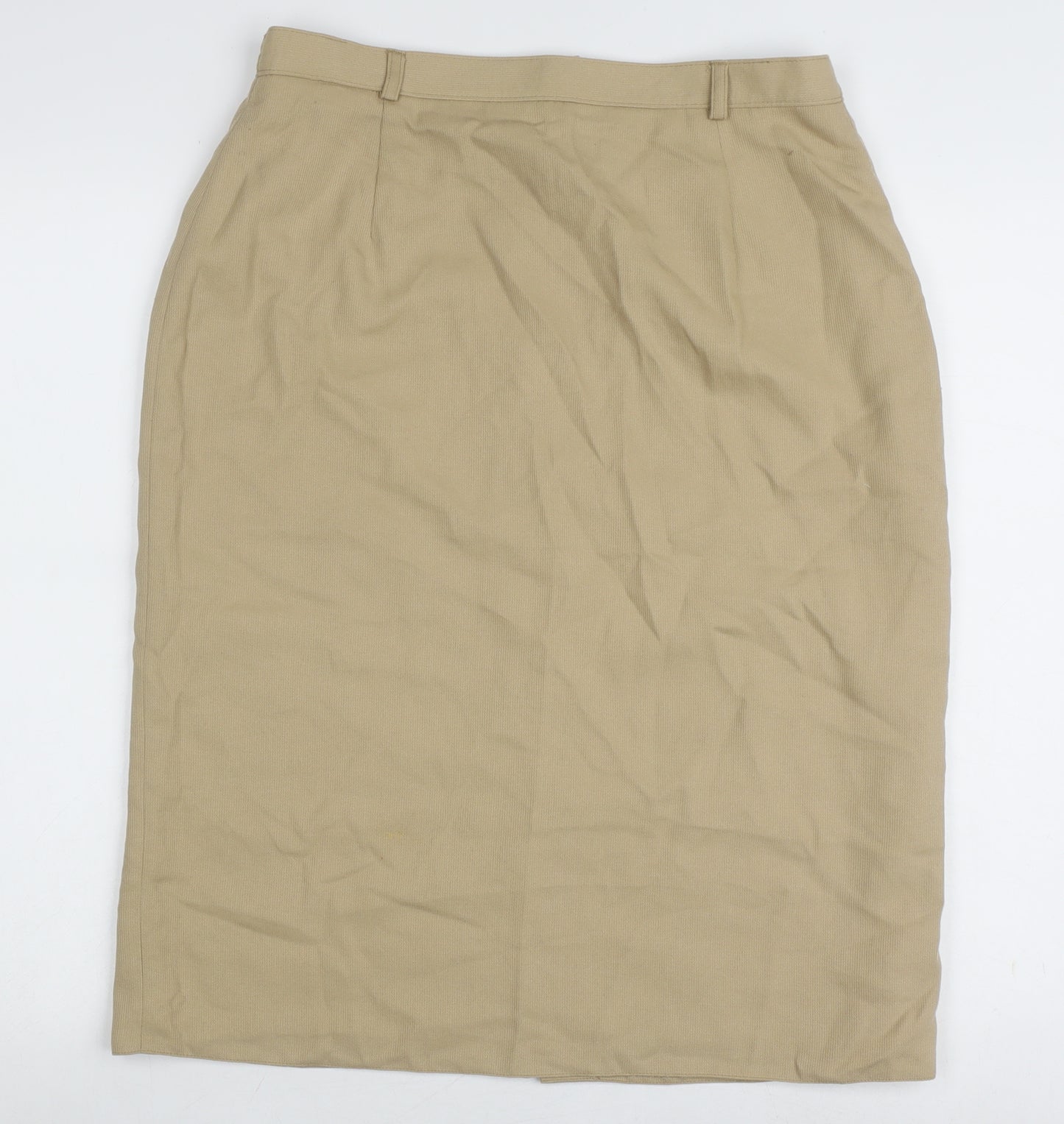 Canda Beige Midi Pencil Skirt 14 Unisex Elastic Waist