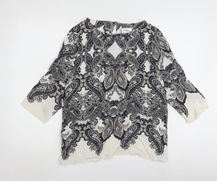 Wallis Petite Paisley Top, Multicoloured, Size 12