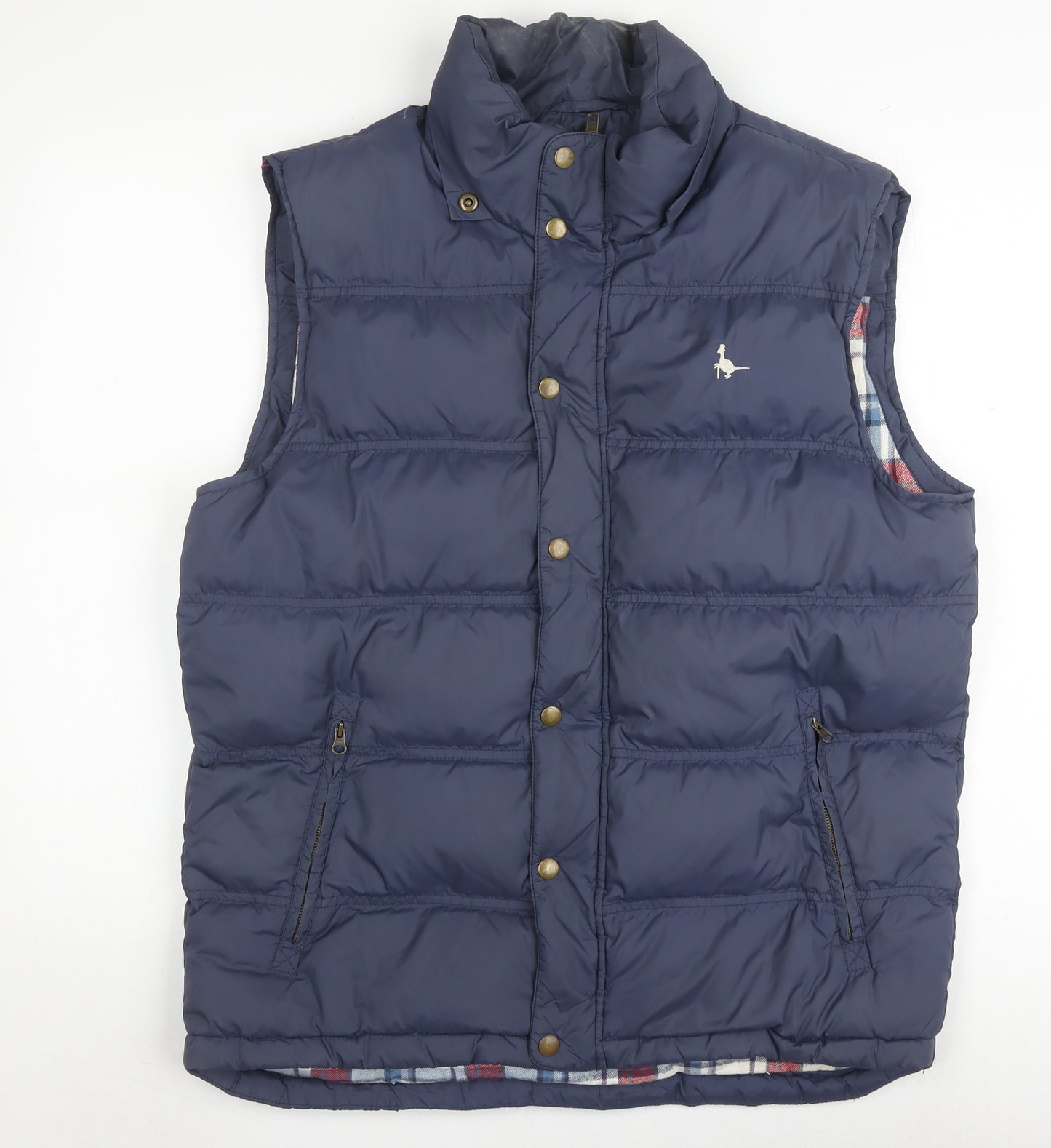 Jack Wills Men's Blue Puffer Waistcoat, Size L