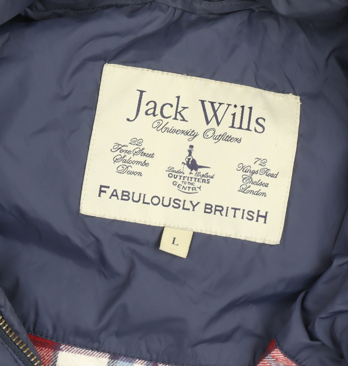 Jack Wills Men's Blue Puffer Waistcoat, Size L