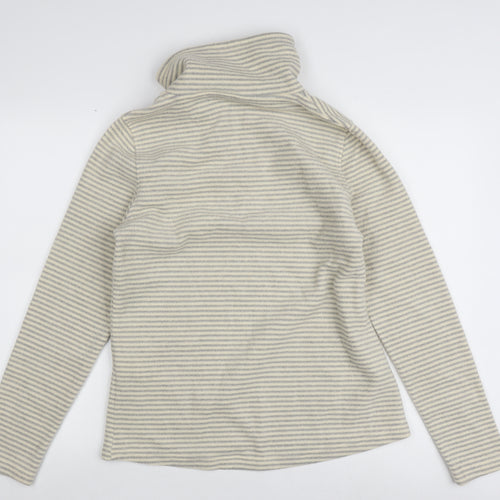 Regatta Women's Beige Striped 1/4 Zip Sweatshirt Size 12