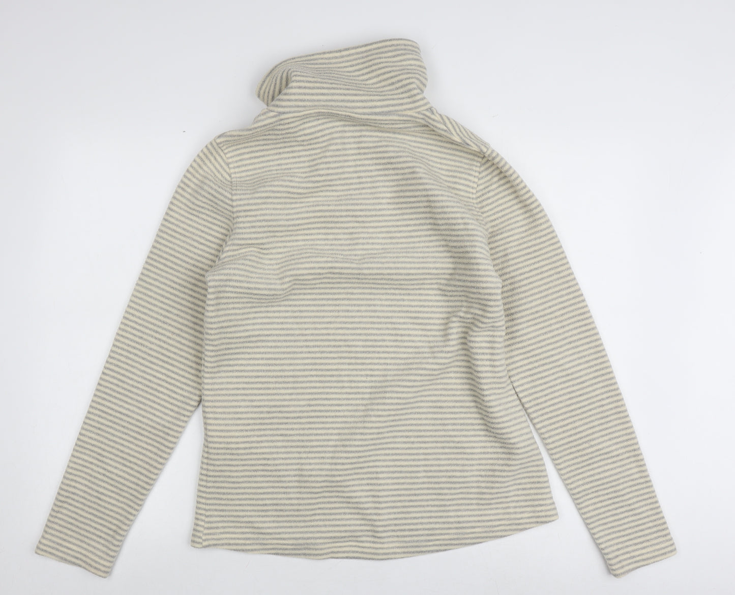 Regatta Women's Beige Striped 1/4 Zip Sweatshirt Size 12