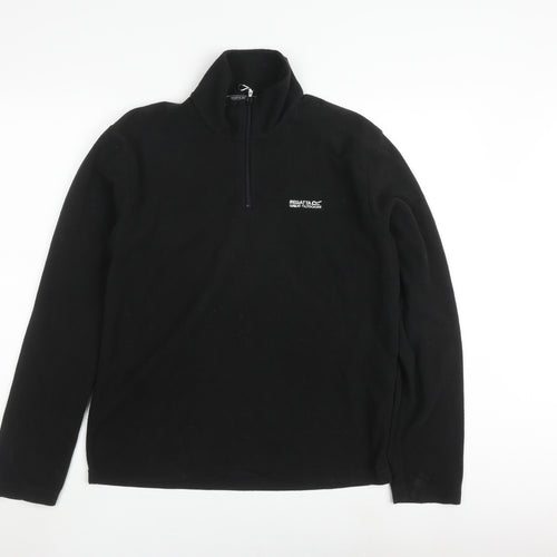 Regatta Men's Black Fleece 1/4 Zip Sweatshirt S