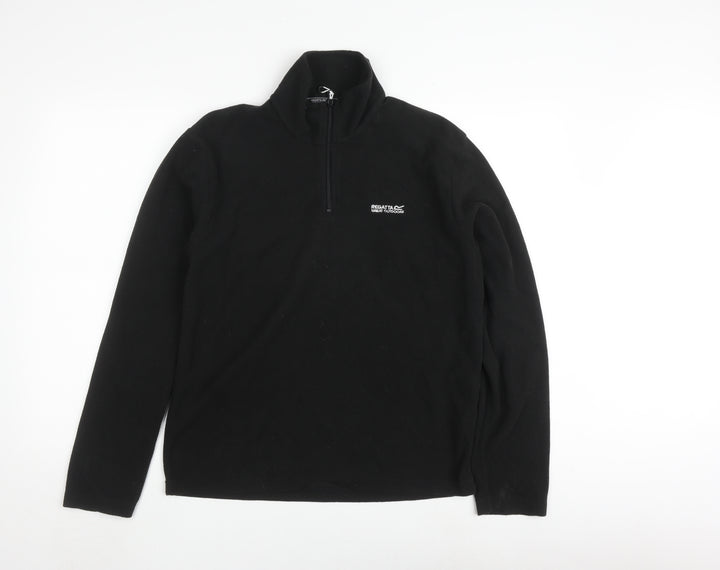 Regatta Men's Black Fleece 1/4 Zip Sweatshirt S