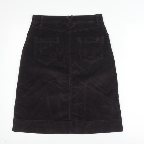 Mandarin Women's Black Corduroy Pencil Skirt with Pockets - Size 8