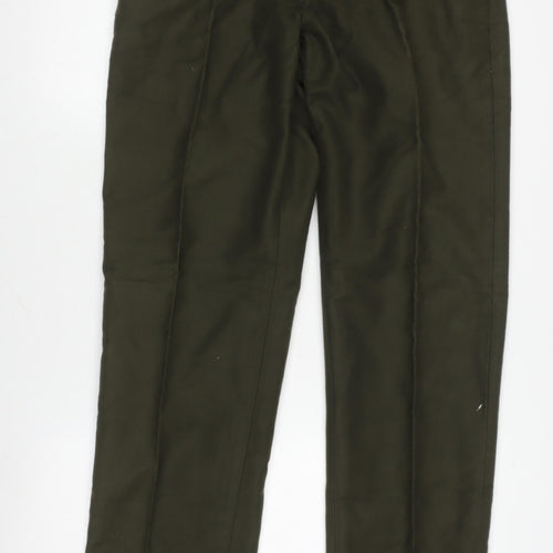 Hidepark Men's Green Trousers 34 Flat Front Casual