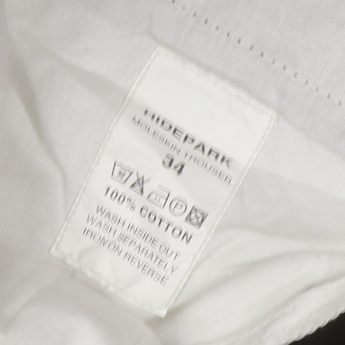 Hidepark Men's Green Trousers 34 Flat Front Casual