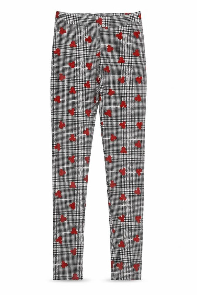 Front view of George girls’ multicoloured mickey leggings 11-12 years