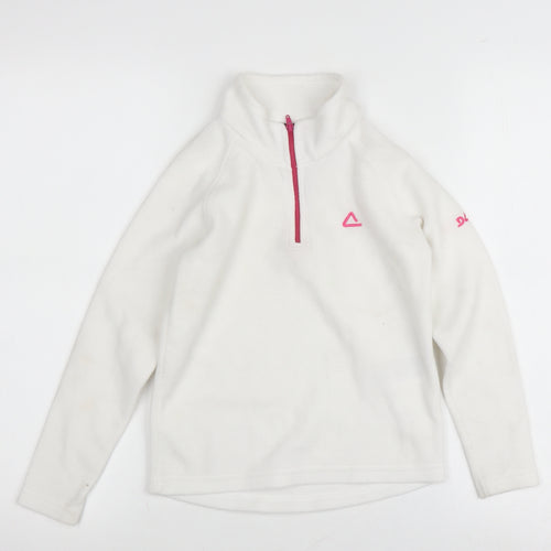 Dare 2b Girls White Fleece Sweatshirt 1/2 Zip 7-8 Years