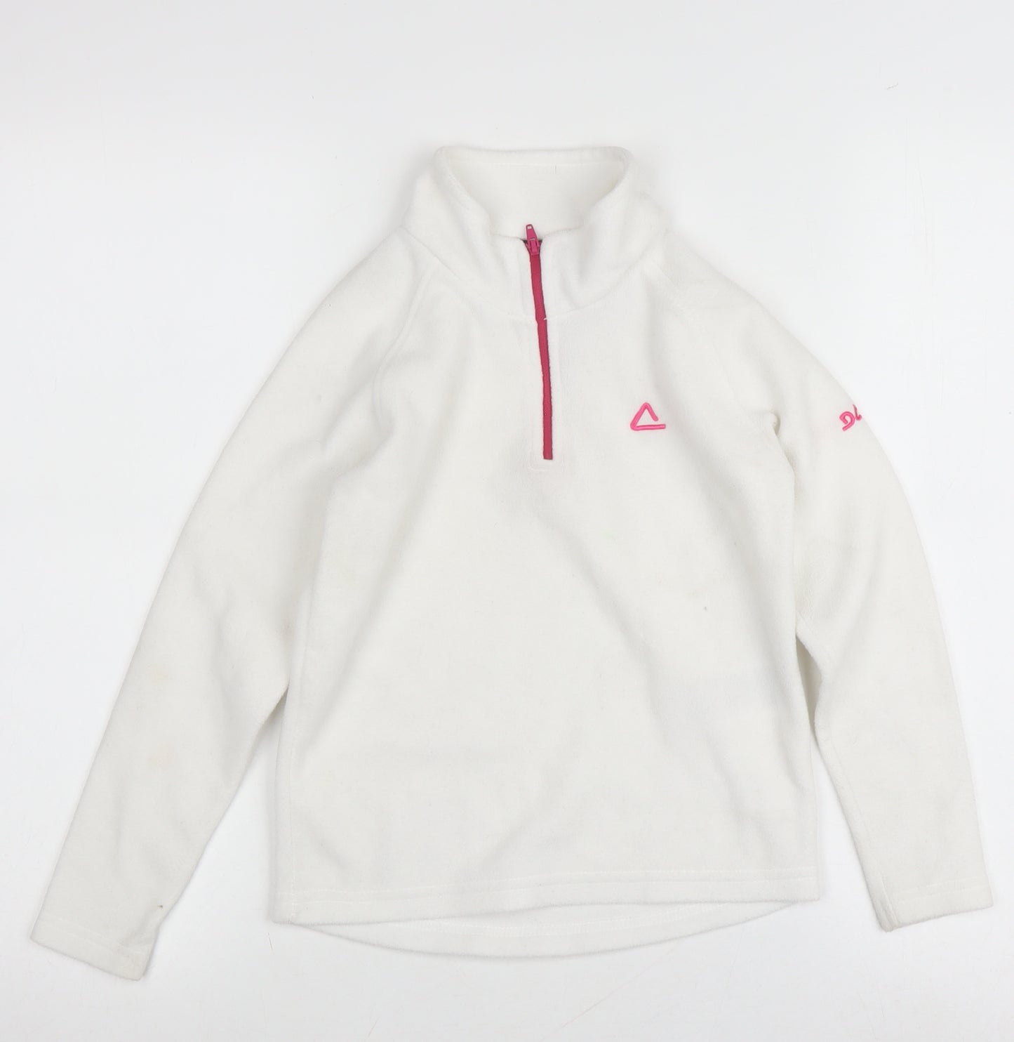 Dare 2b Girls White Fleece Sweatshirt 1/2 Zip 7-8 Years