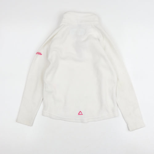 Dare 2b Girls White Fleece Sweatshirt 1/2 Zip 7-8 Years