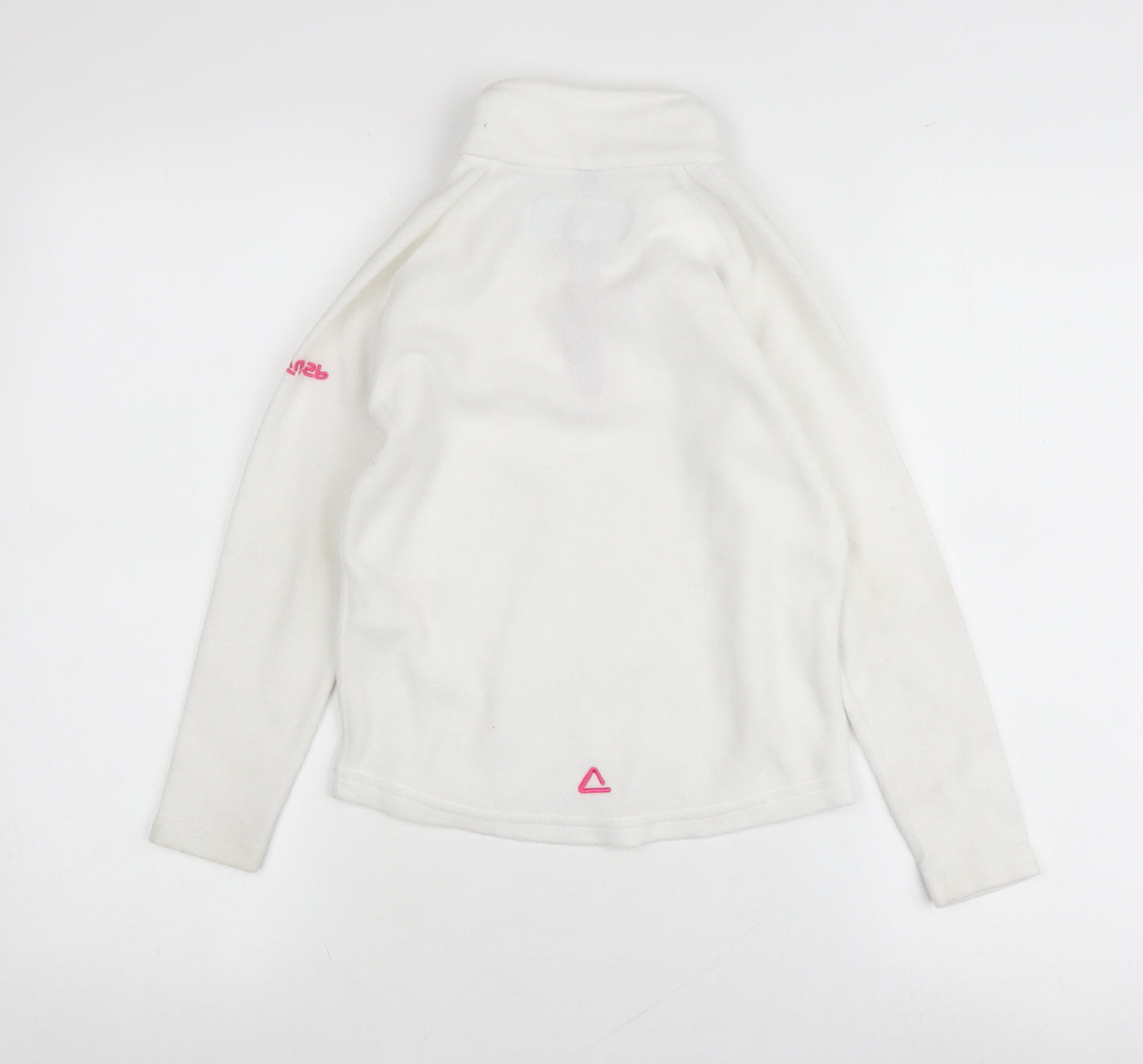 Dare 2b Girls White Fleece Sweatshirt 1/2 Zip 7-8 Years