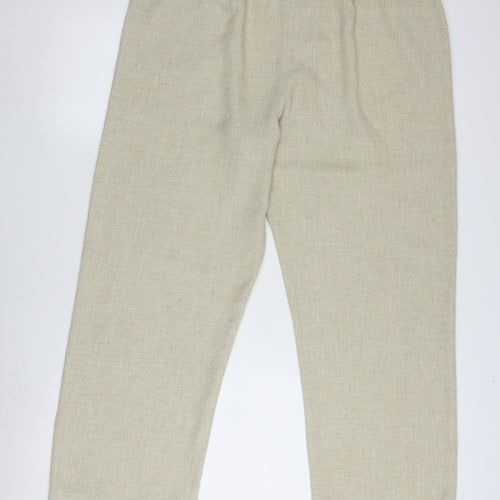 Eastex Women's Beige Linen Trousers Size 16