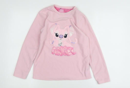Disney Girls Pink Pyjama Top, Lilo & Stitch, 10-11 Years
