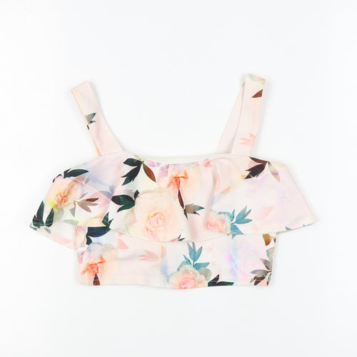 New Look Women's Floral Camisole Blouse, UK 8, Multicoloured