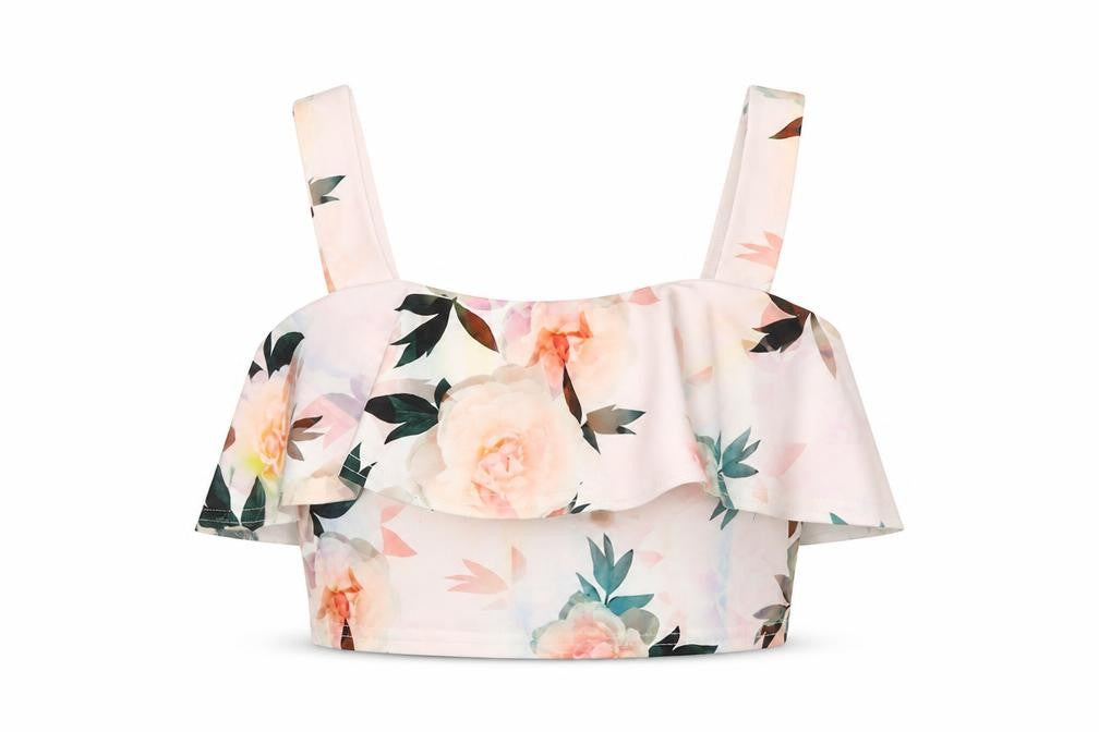 New Look Women's Floral Camisole Blouse, UK 8, Multicoloured