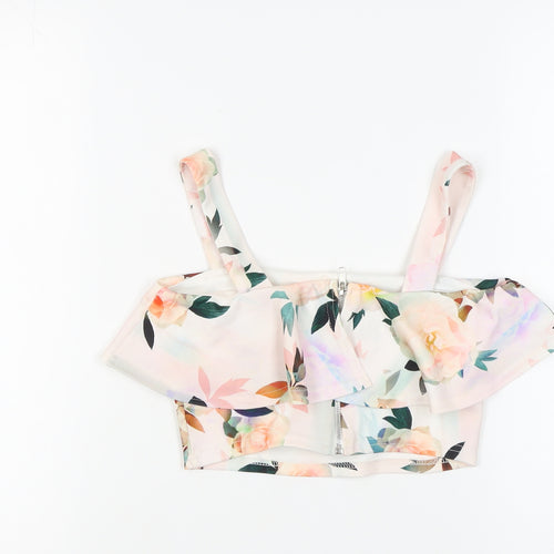 New Look Women's Floral Camisole Blouse, UK 8, Multicoloured