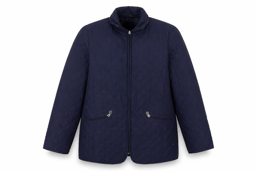 Front view of Classics Women’s Blue Quilted Jacket, size UK 14
