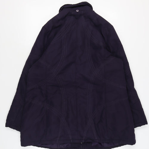 Marks and Spencer Women's Purple Quilted Coat Size 20