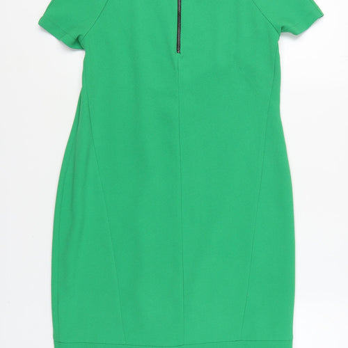 Topshop Women's Green Shift Dress Size 8