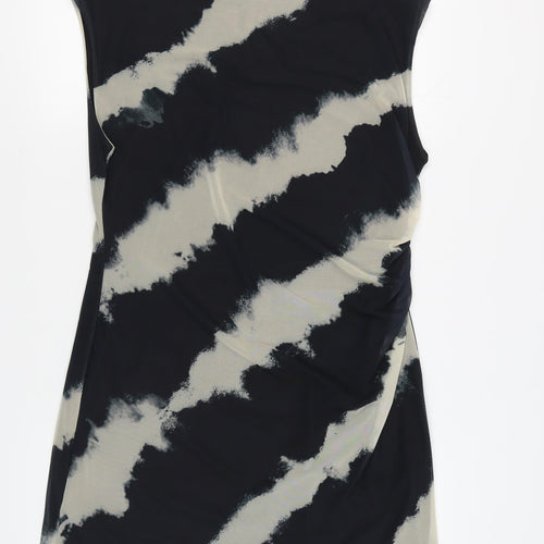 Marks and Spencer Women's Black Tie Dye Sleeveless Dress