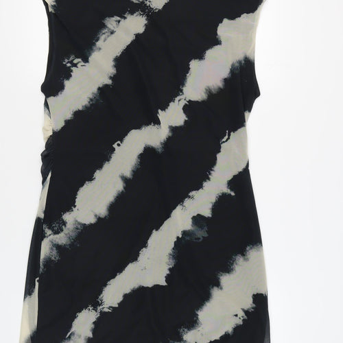 Marks and Spencer Women's Black Tie Dye Sleeveless Dress
