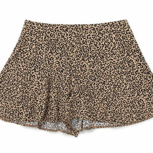 New Look Women's Beige Animal Print Culotte Shorts Size 8