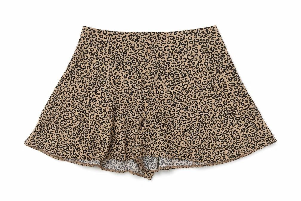 New Look Women's Beige Animal Print Culotte Shorts Size 8