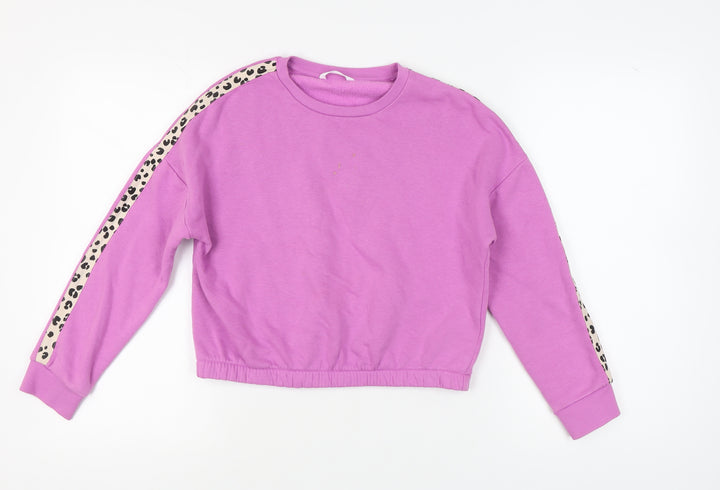 Marks and Spencer Girls Purple Pullover Sweatshirt 11-12 Years