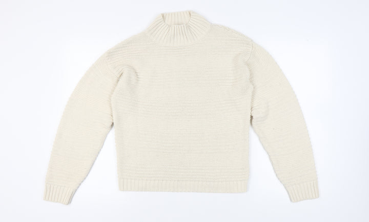 New Look Women's Ivory Roll Neck Pullover S