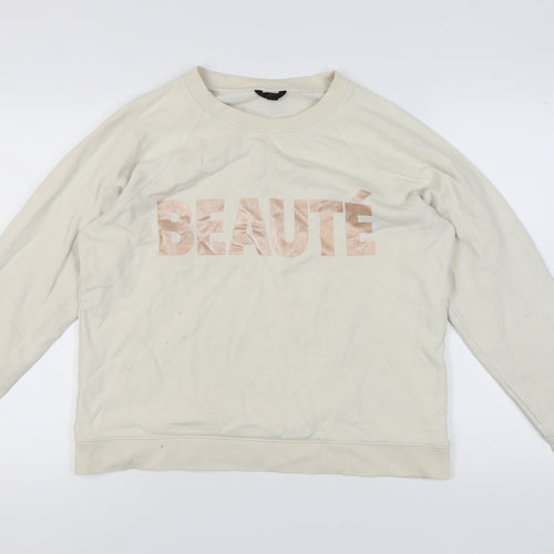 J.Crew Women’s Ivory Sweatshirt XL - Casual
