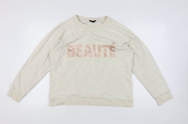 J.Crew Women’s Ivory Sweatshirt XL - Casual