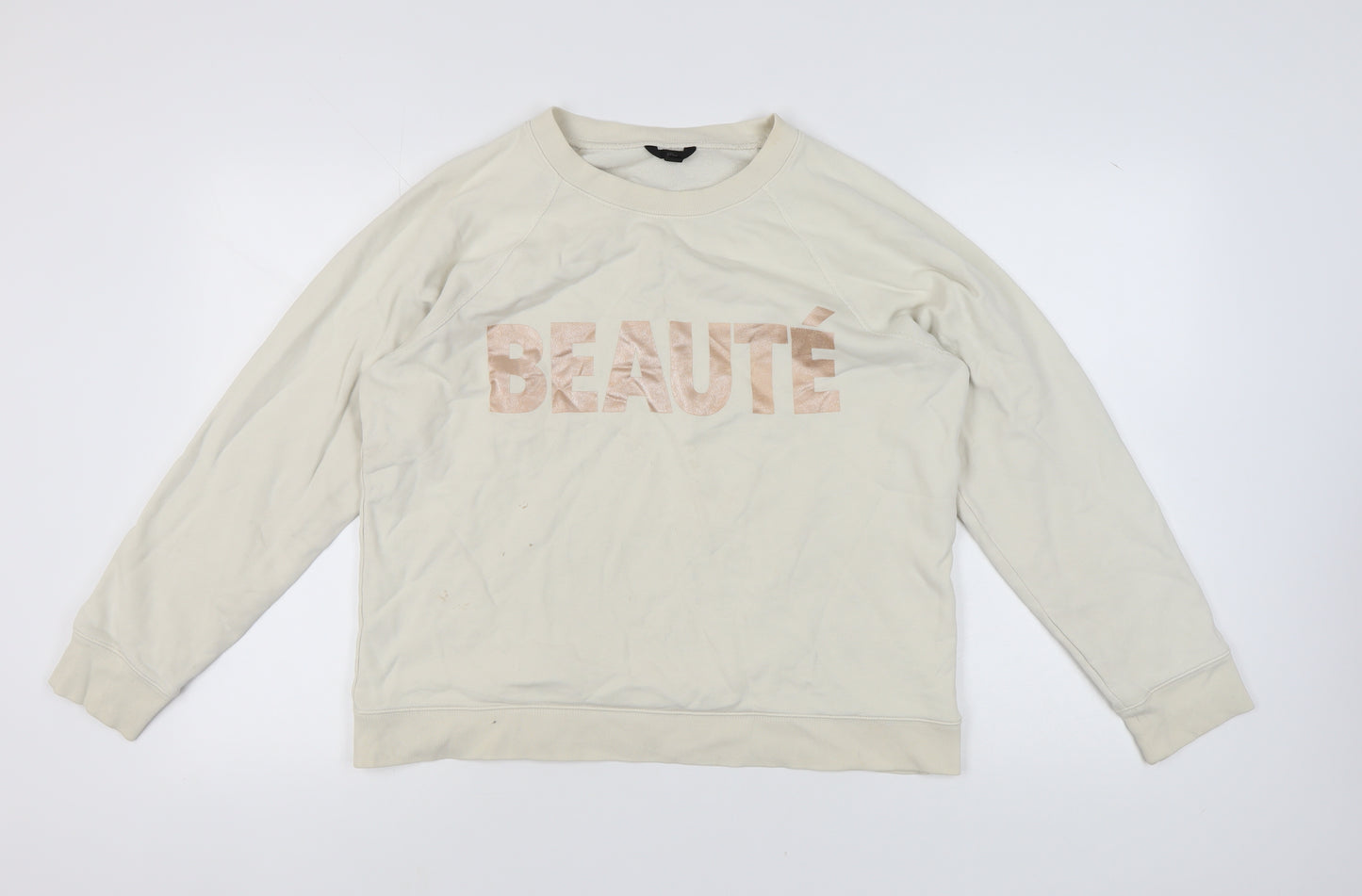 J.Crew Women’s Ivory Sweatshirt XL - Casual