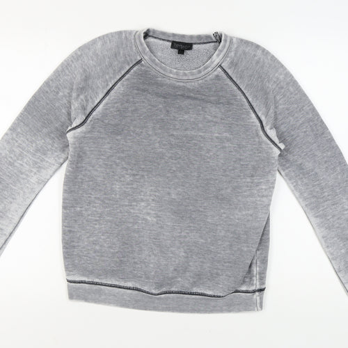 Topshop Women's Grey Crew Neck Sweatshirt Size 8