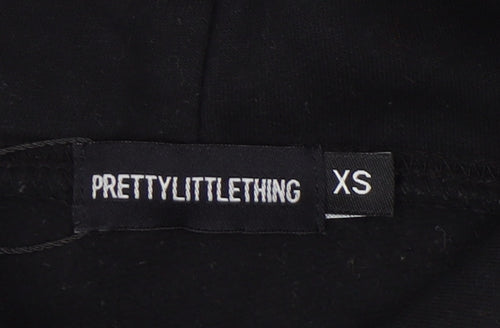 PrettyLittleThing Women's Black XS Graphic Hoodie
