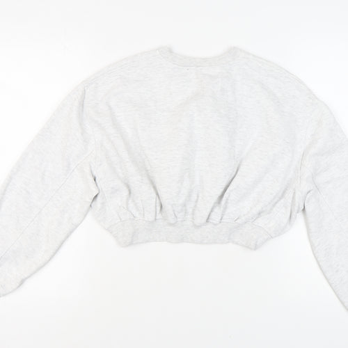 Zara Women's Grey Pullover Sweatshirt Size 8