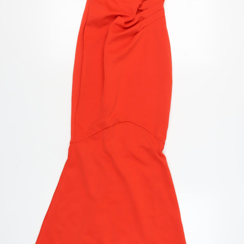 Lipstick Boutique Red Halter Mermaid Dress, Size 6, Party Wear