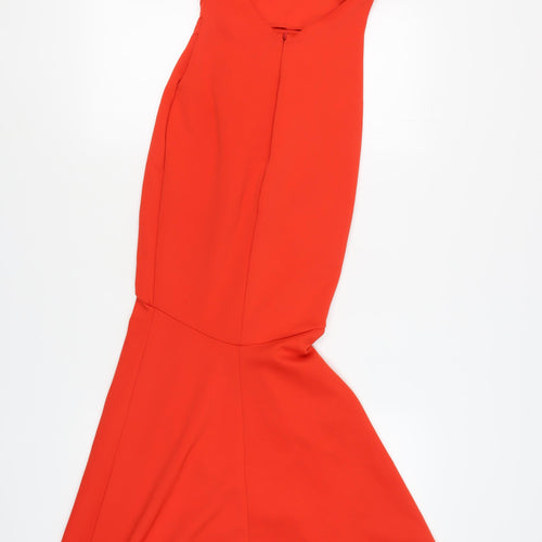 Lipstick Boutique Red Halter Mermaid Dress, Size 6, Party Wear