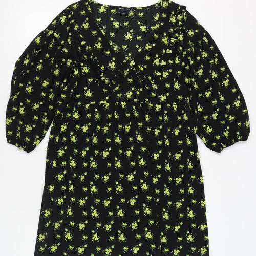ASOS DESIGN Women's Black Floral Dress Size 10