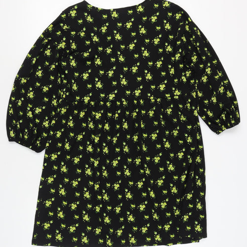 ASOS DESIGN Women's Black Floral Dress Size 10