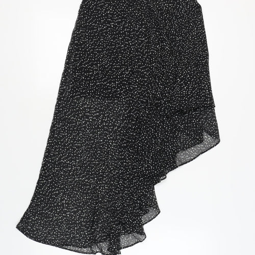 Forever 21 Women's Black Midi Asymmetric Skirt, Size S